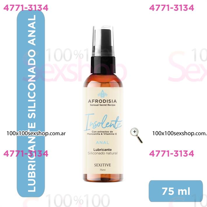 Lubricante Siliconado Natural para sexo anal. 75ml